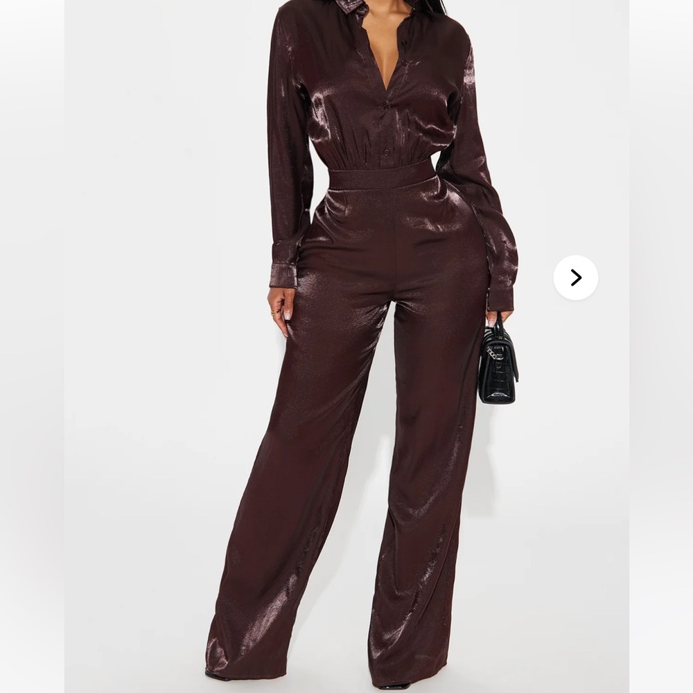 Fashion Nova Elegant Brown Jumpsuit